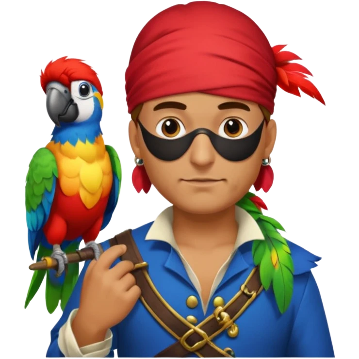 pirate and parrot emoji