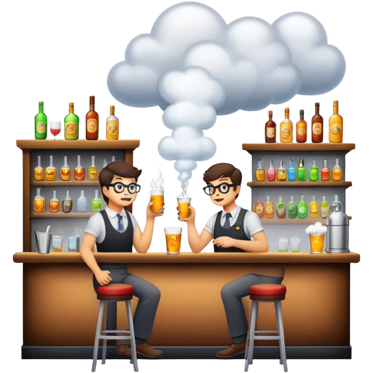 A geek bar smoking ￼ emoji