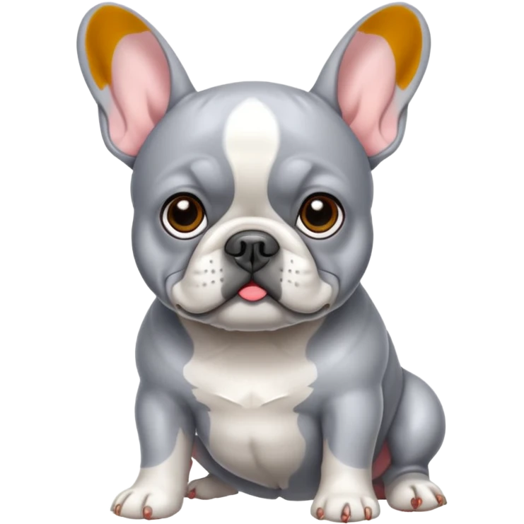 silver frenchie  emoji