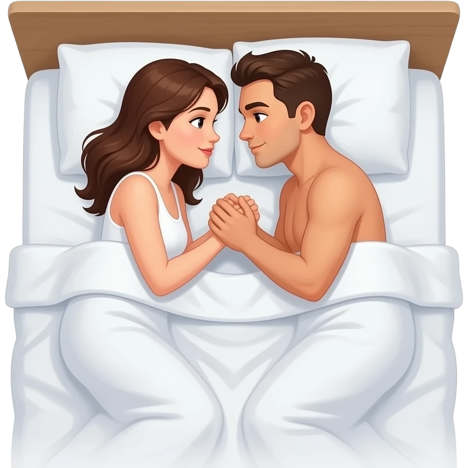 Topless Couple in bed emoji