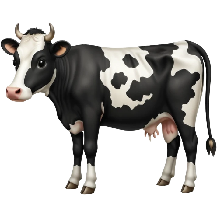 white black cow tail emoji