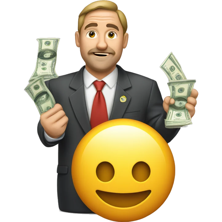Un ladrón con mucho dinero emoji