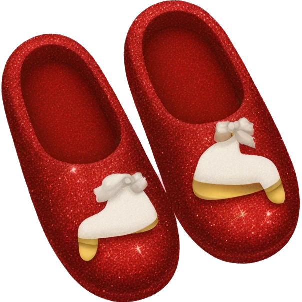 Red glittery slippers   emoji