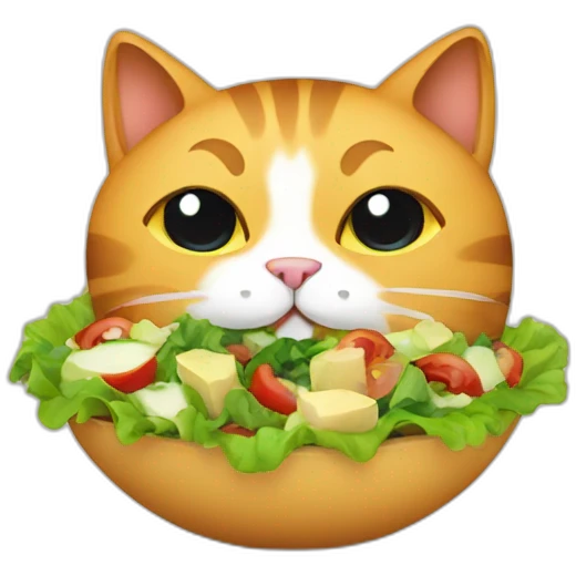 cat salad emoji