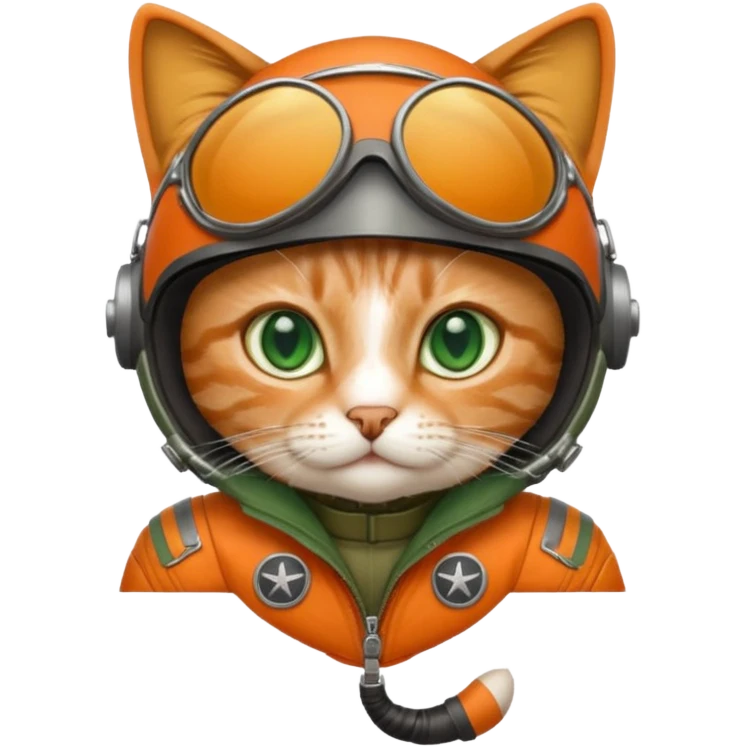 a cat as pilot emoji