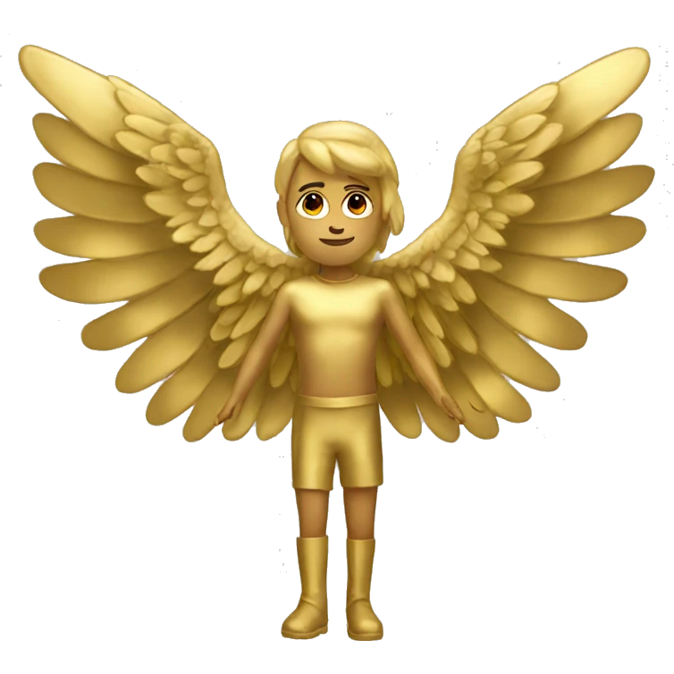 Gold wings emoji