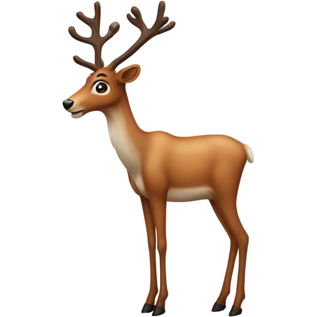 skinny reindeer emoji