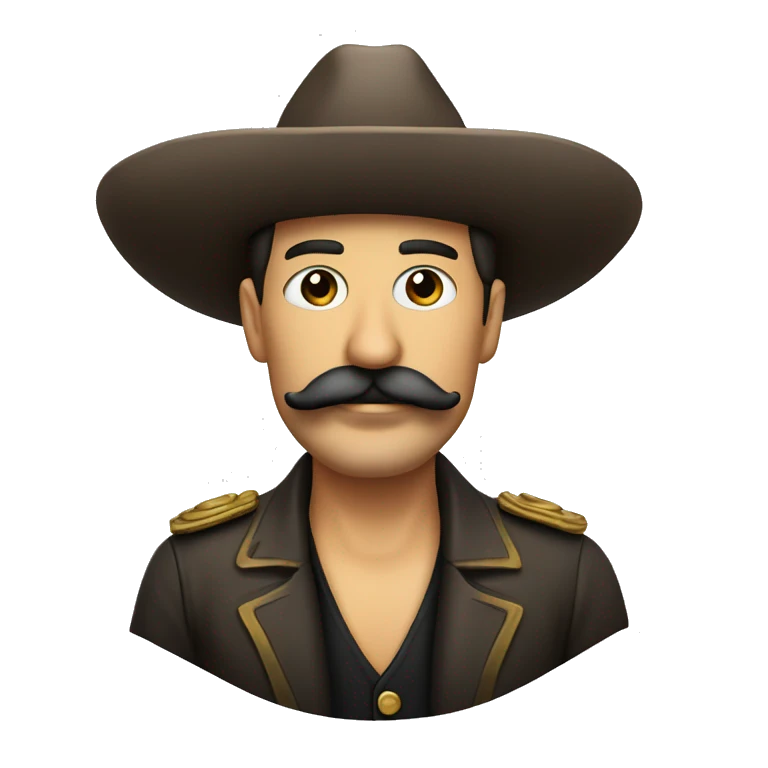 señor con bigote y sombrero emoji