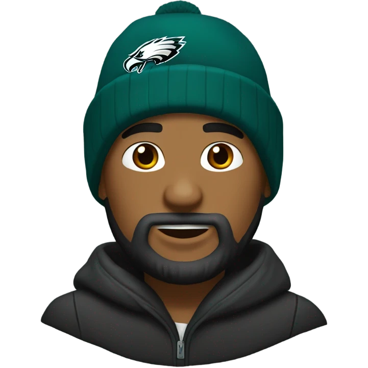 male with eagles beanie and beard emoji