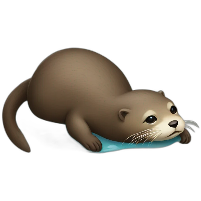 Loutre qui dort emoji