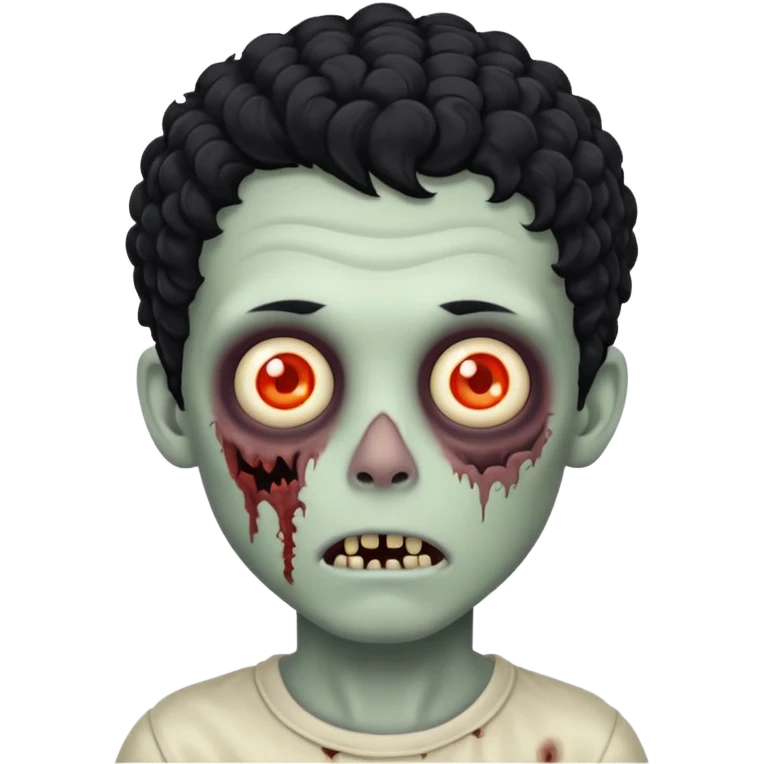 curly black hair zombie boy emoji emoji