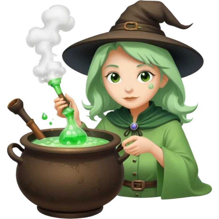 green witch cooking potion emoji