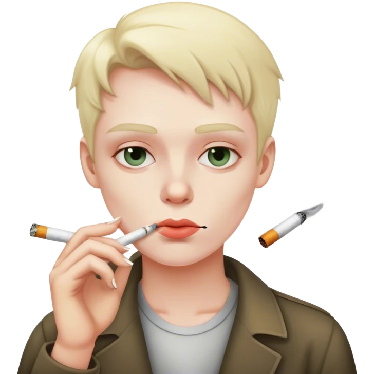 🤢 smoking a cigarette emoji