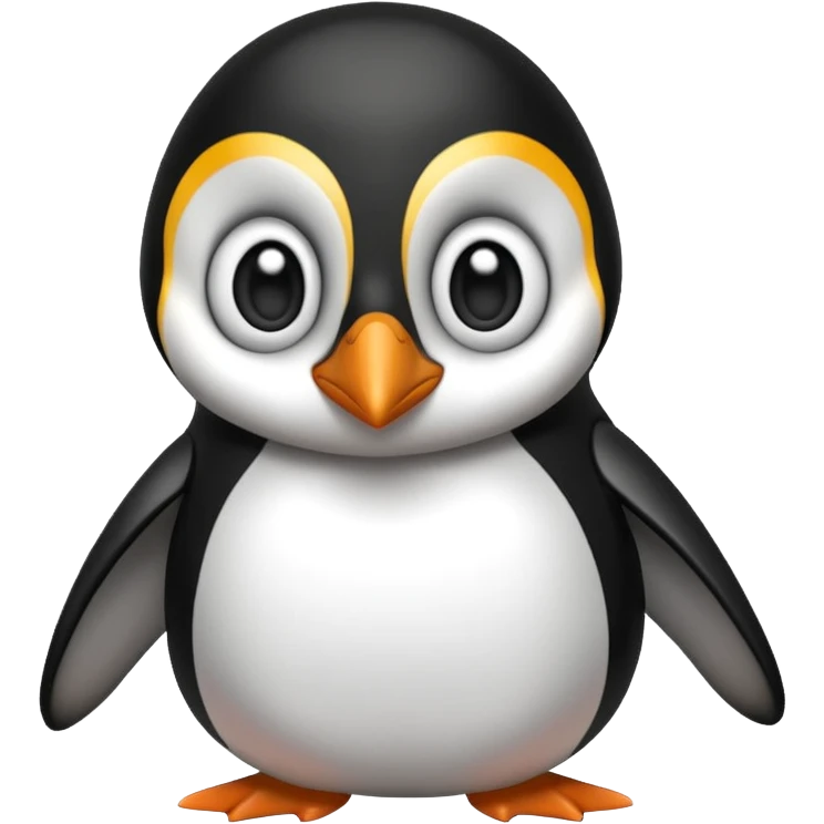 Penguin scared emoji