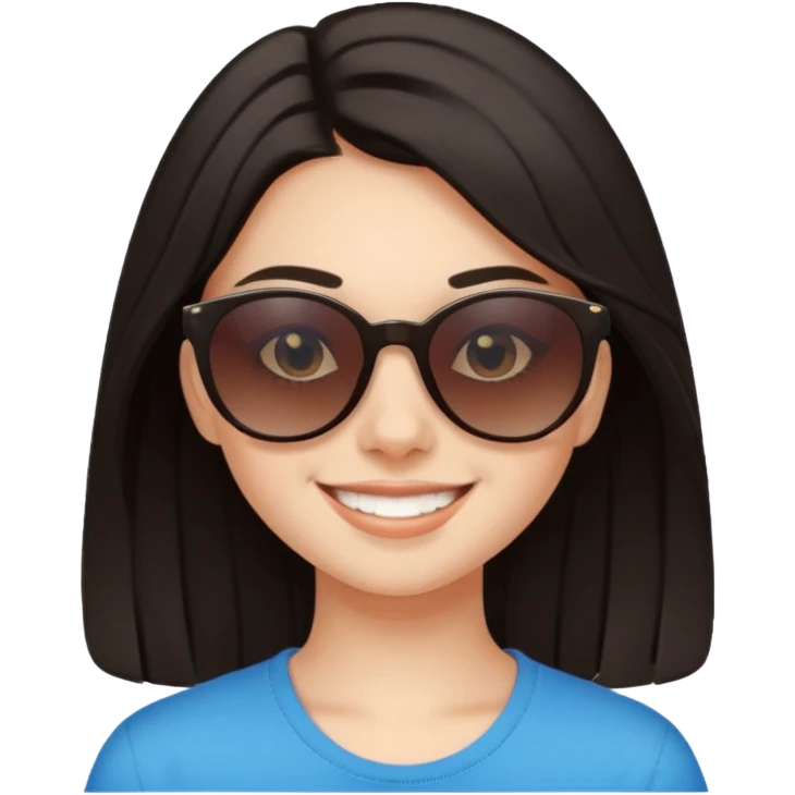 ragazzina di 16 anni mora con occhiali scuri emoji