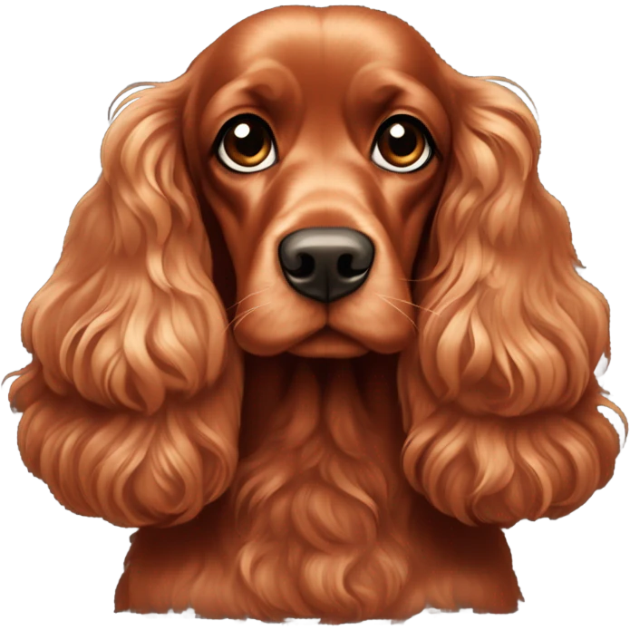 Red Cocker dog  emoji