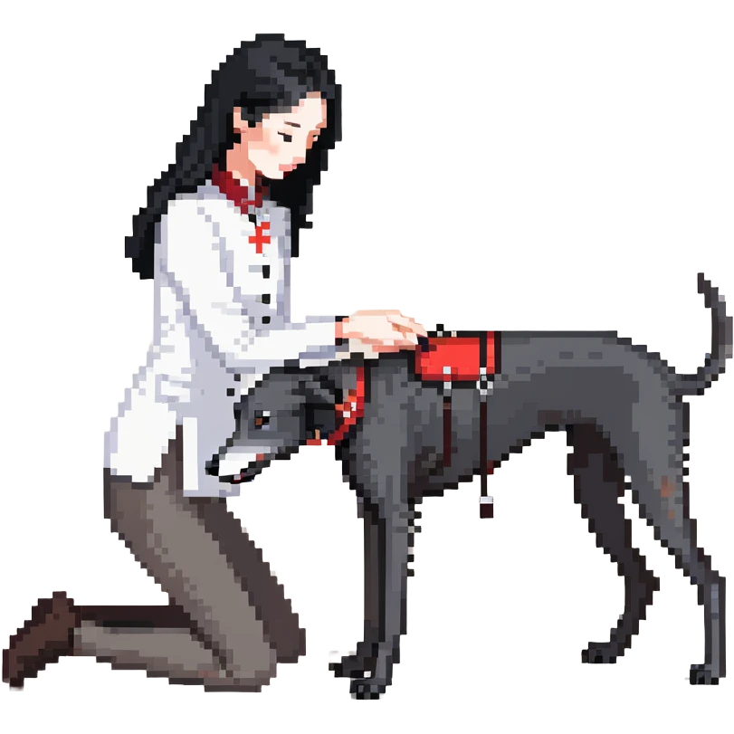 A very beautiful and attractive 25-year-old Japanese woman with long flowing black hair gently petting a SOLID DARK GREY whippet wearing a bright RED COLLAR on a beach at night under a starry sky. The woman's hand is lovingly stroking the whippet. The whippet MUST be COMPLETELY SOLID DARK GREY with ABSOLUTELY NO WHITE MARKINGS ANYWHERE - no white chest, no white face, no white paws, no white tip on tail - ENTIRELY ONE SOLID DARK GREY COLOR throughout the entire dog, but with a distinct red collar. Deep blue night sky filled with bright stars, moonlight reflecting on the ocean, sandy beach in the foreground. emoji