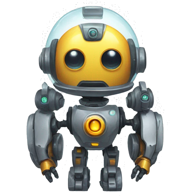 Vault bot as a cute assistant bubble bot  emoji
