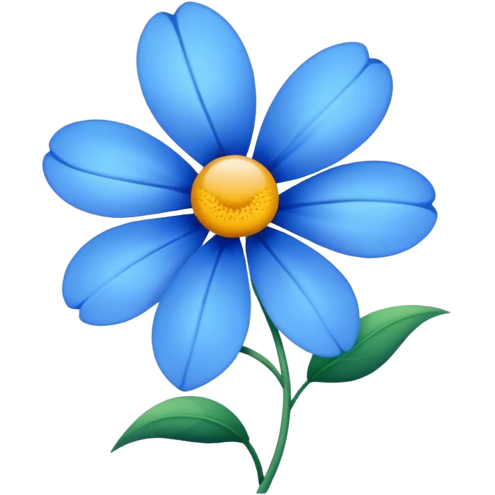Blue flower emoji