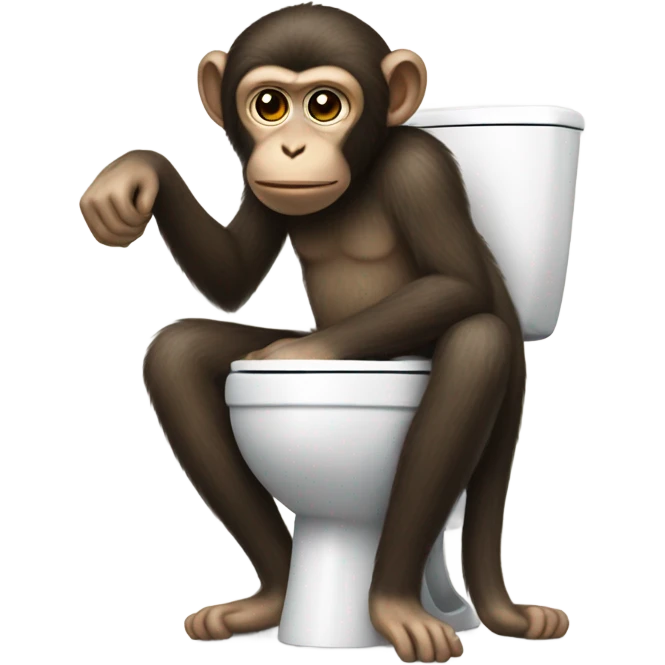 Monkey on the toilet emoji
