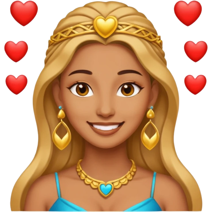 put love shaped earrings to the love goddest emoji