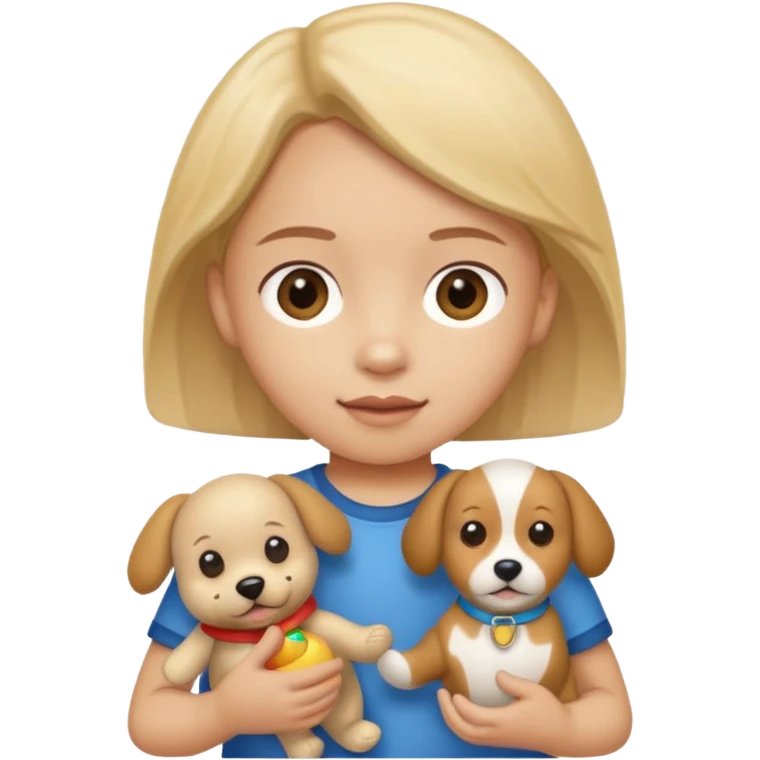 child with dog toy emoji