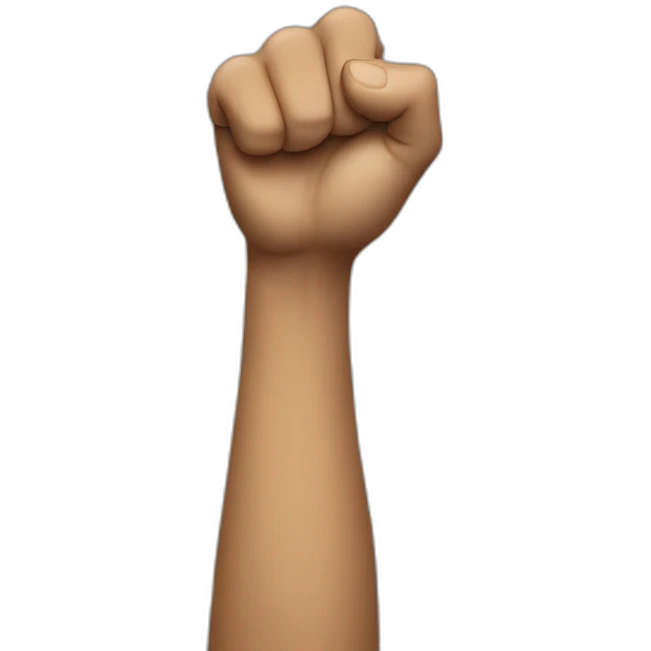 someone who raises their fist while dancing emoji