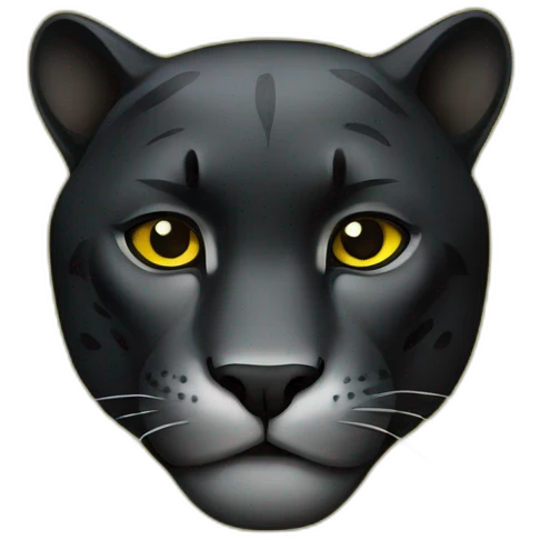 Black and yellow Panther emoji