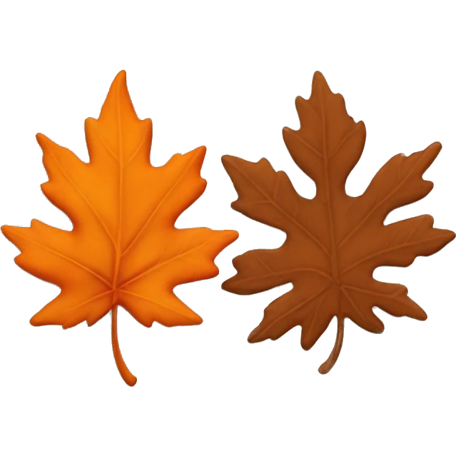 Dead Leafs brown and orange  emoji
