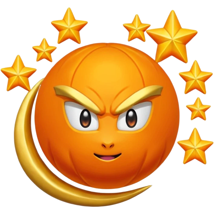 Esfera del dragón con 7 estrellas  emoji