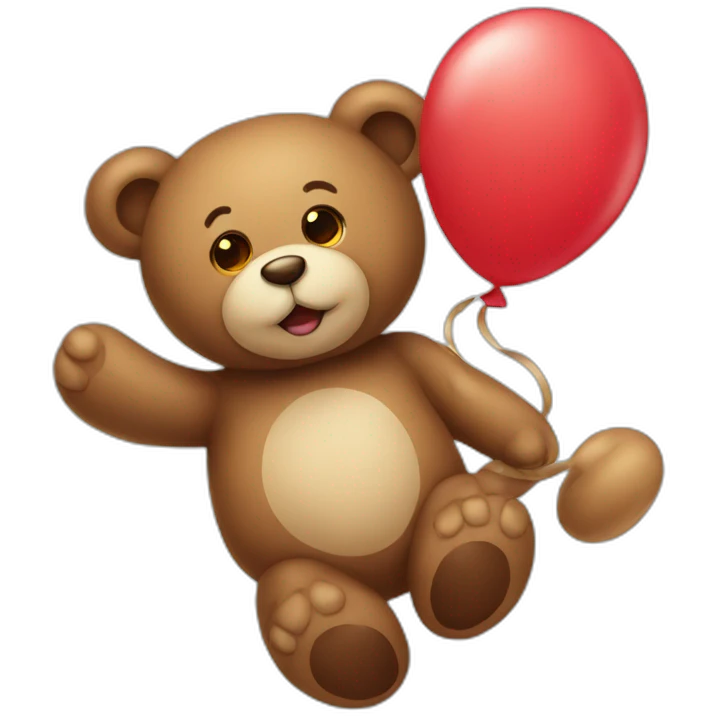 Teddy and balloon emoji