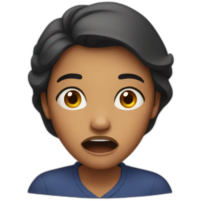 Scared woman emoji