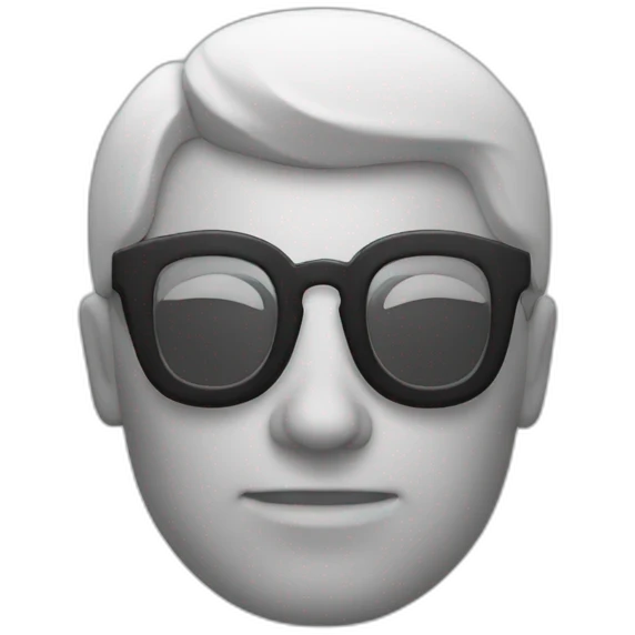 Escultor con lentes emoji