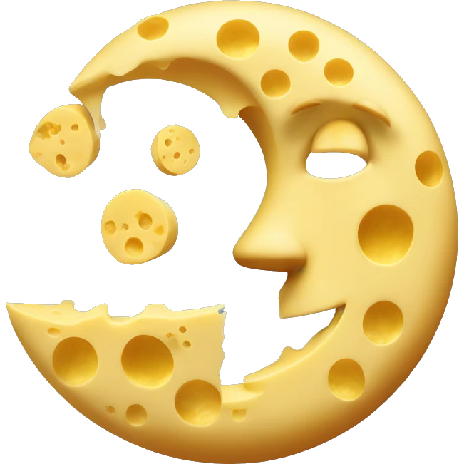 the moon made out of cheese emoji