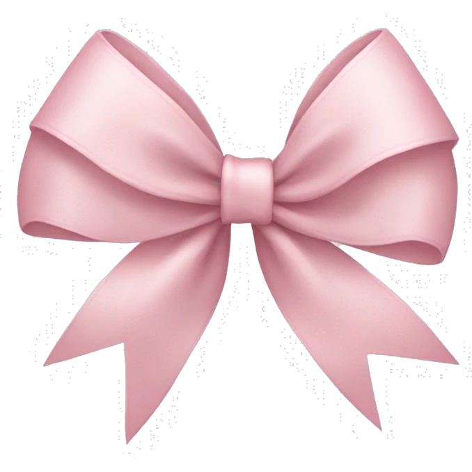 light pink ribbon bow emoji