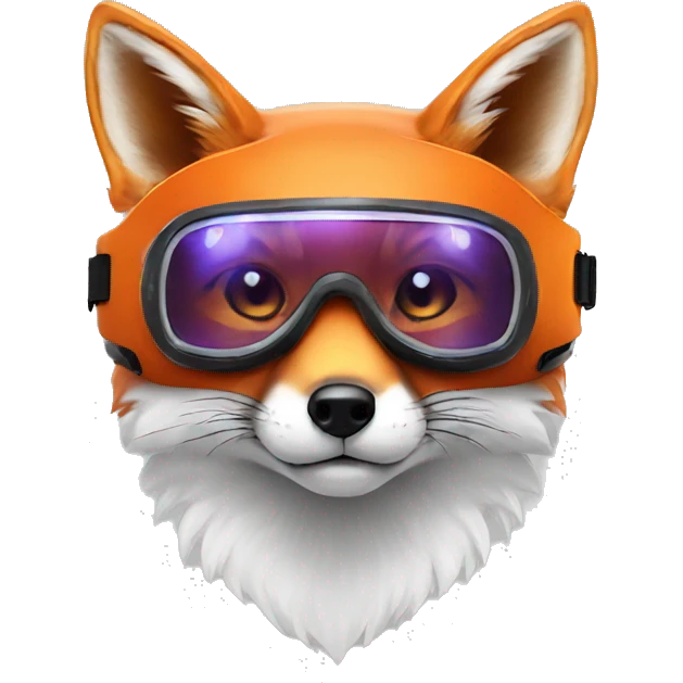 Fox wearing futuristic goggles  emoji