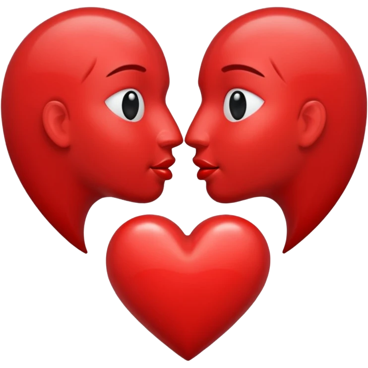 Hearts kissing  emoji