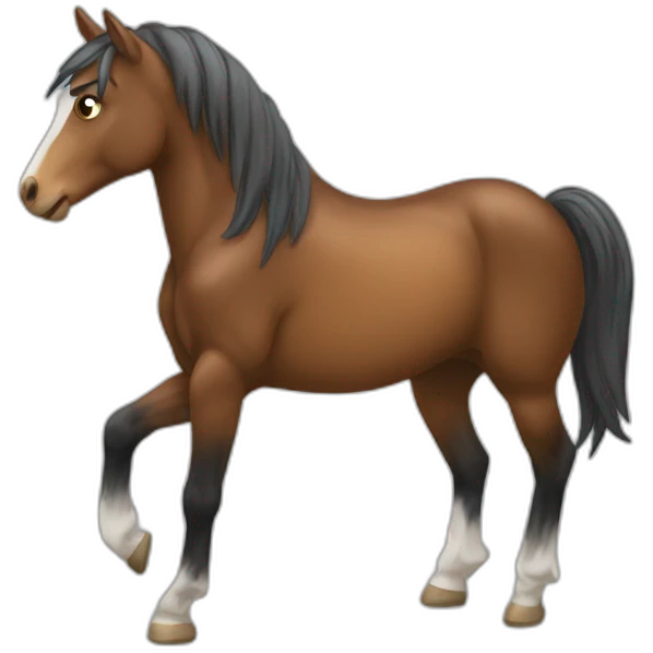 un cheval qui fait caca emoji