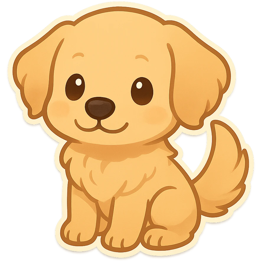 golden retriever puppy emoji
