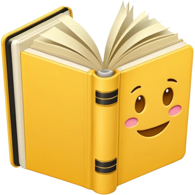 aesthetic book yellow emoji