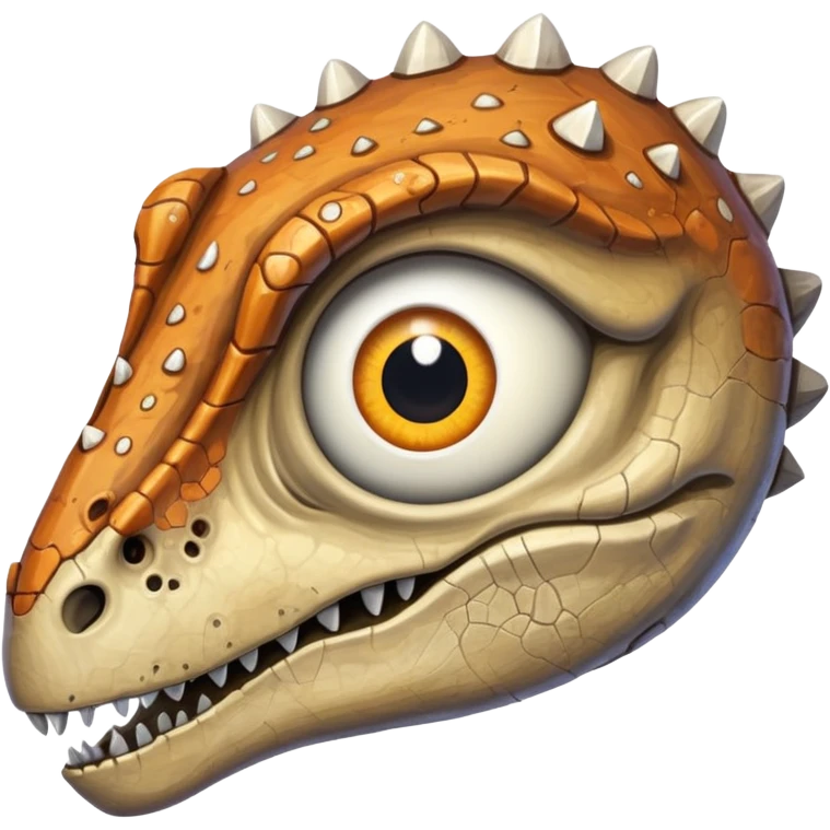 a dinosaur bone with eyes emoji