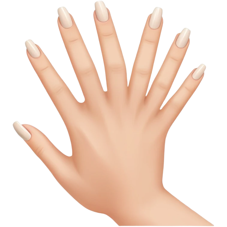 French manicure on hand emoji