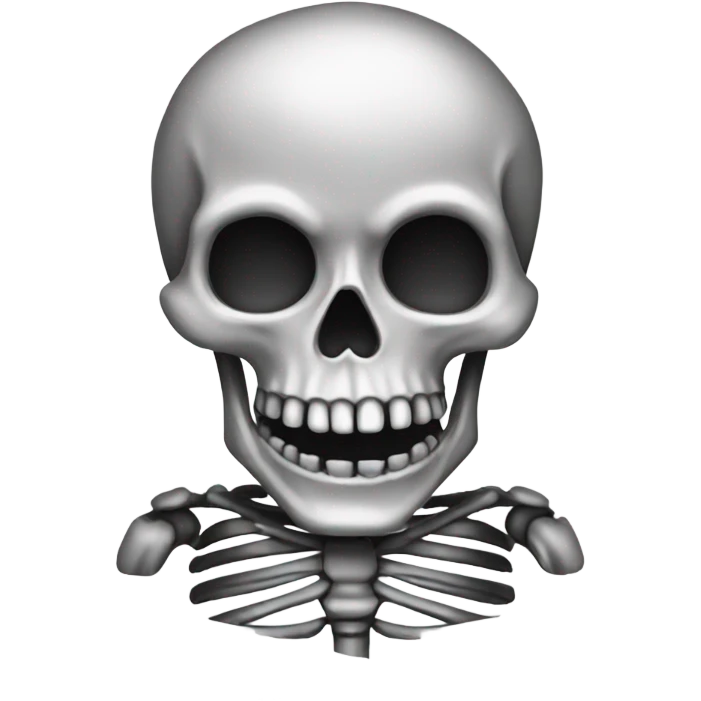 Skeleton made out of chrom emoji