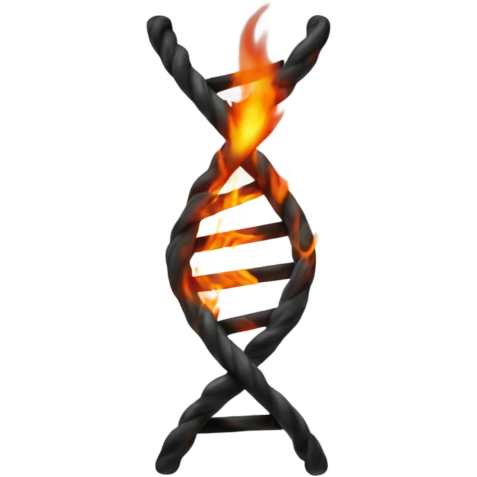 DNA on fire emoji