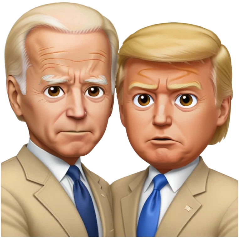 Joe Biden and trump fighting  emoji