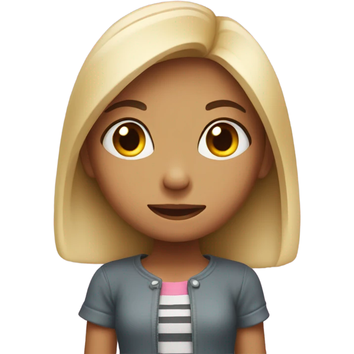 girl looking mischievous emoji
