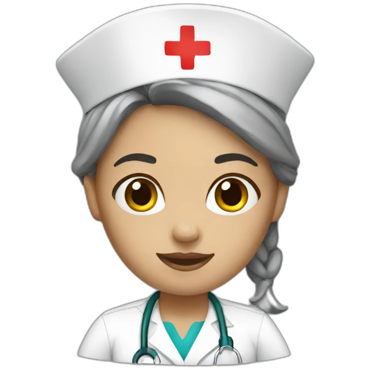 white female nurse emoji