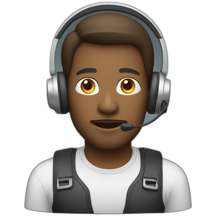 man with headset and mic emoji