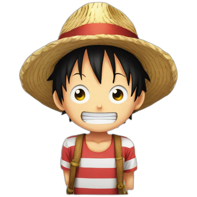 Luffy warning a strawhat emoji