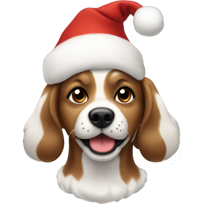 Christmas dog emoji
